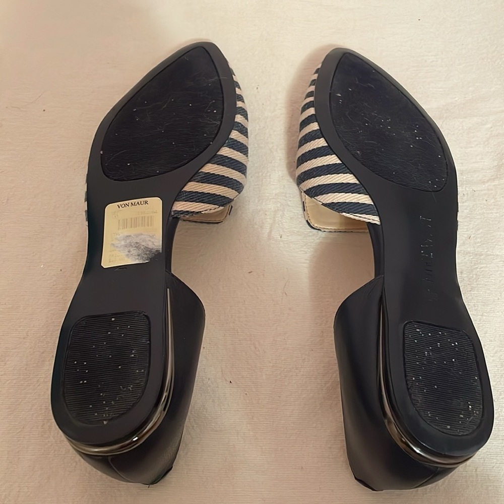 Nine West Women's Striped Flats - Navy and White - Picture 4 of 6
